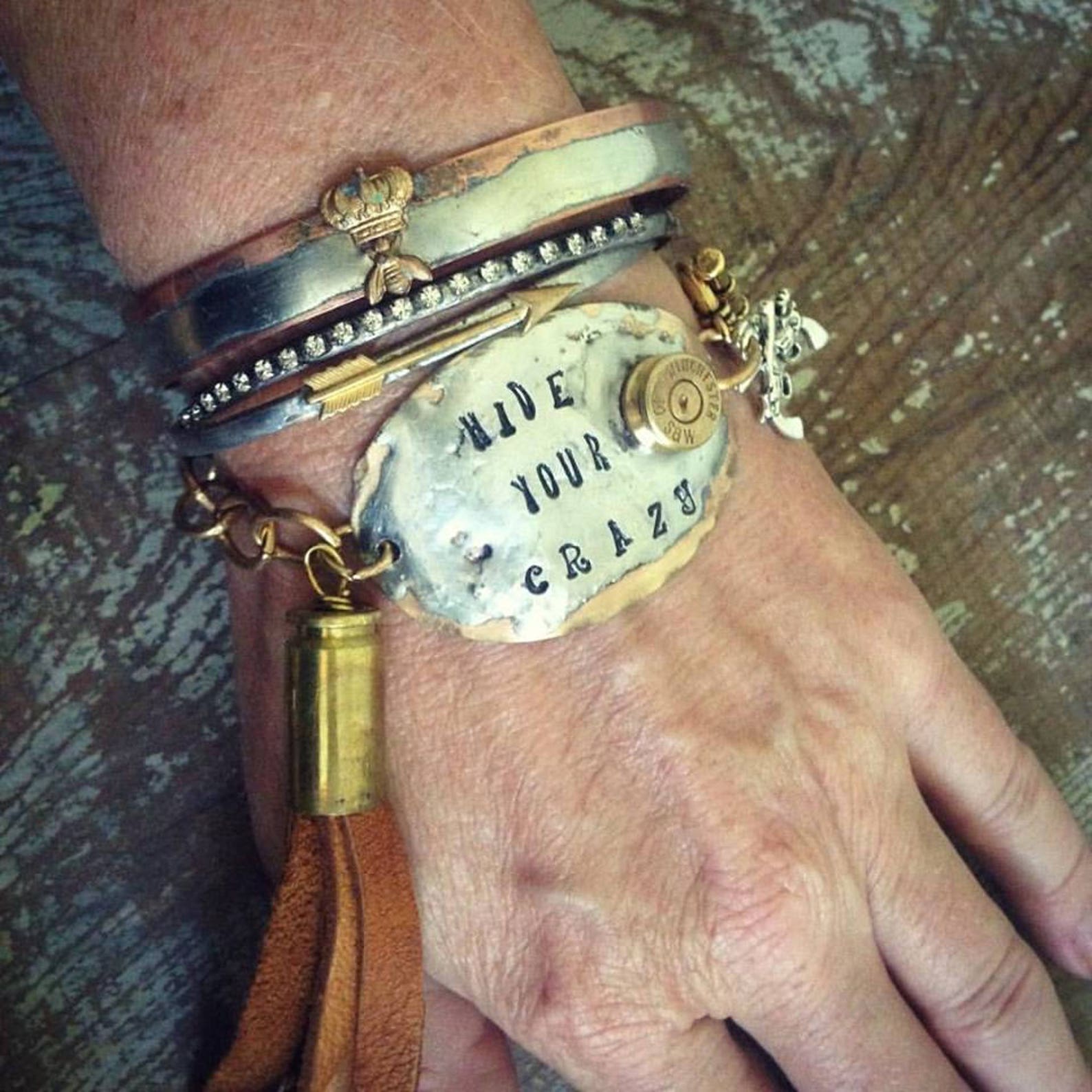 miranda lambert hide  crazy bracelet bullet jewelry etsy