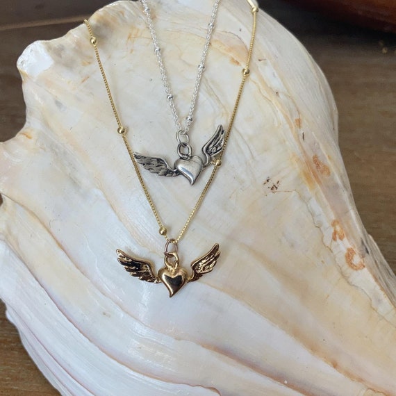 Winged on sale heart necklace