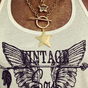 Star Pendant Necklace, Chunky Star Pendant Necklace, Large Star Pendant Necklace, Big Dipper Necklace, Gold Star Pendant Necklace