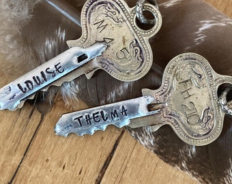 Thelma and Louise Necklaces, Bff Necklaces, Best Friends Necklaces, Ride or Die Necklaces, Key Necklaces