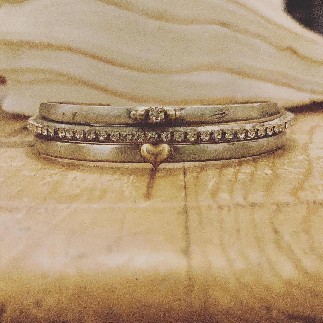 Love Bracelet Cuff, Rhinestone Bracelet Cuff, Loved Etsy