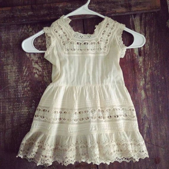 Antique Vintage Child Dress, Child Petticoat Slip