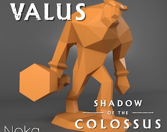 Shadow of the Colossus - Modèle de papercraft VALUS 3D. Modèles de bricolage téléchargeables