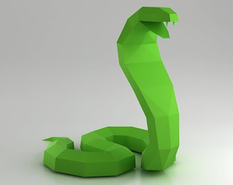 Cobra - modelo de papercraft 3D de cobra. Modelo DIY para download