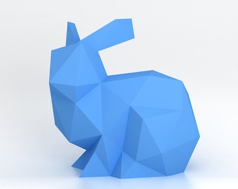 Bunny - 3D papercraft model. Downloadable DIY template