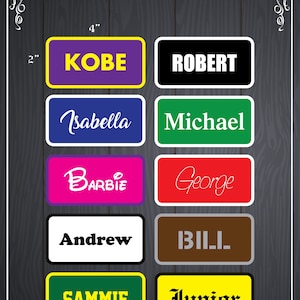 Embroidered Custom Iron-On Rectangle Name Patches