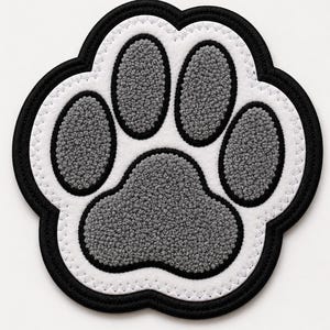 Single Paw Prints - Chenille Varsity Letterman Jacket Patch