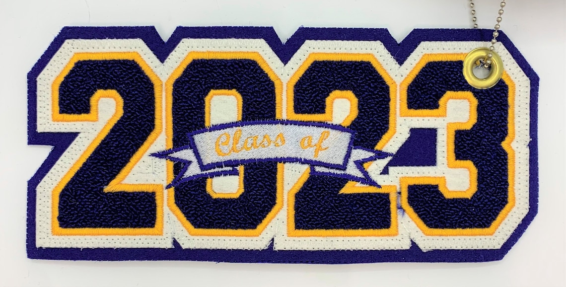 Letterman Jacket Year Patch Chenille 9.5 x 4.25 Etsy