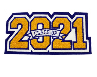 Letterman Jacket Year Chenille Patch - Block *Please note the size*