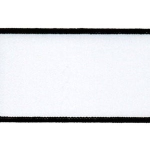 May include: A white rectangular patch with a black border. The patch is blank and ready to be customized.