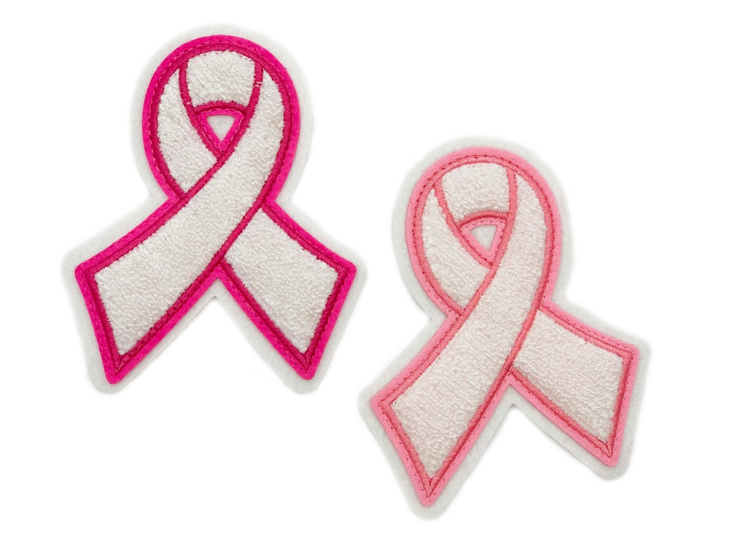 Pink Ribbon Chenille Patch - Etsy