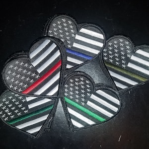 Heart Shaped Thin Line Patch