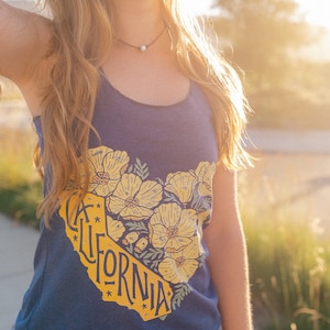 Poppy Heart Navy Racerback Poppy Heart Navy Racerback