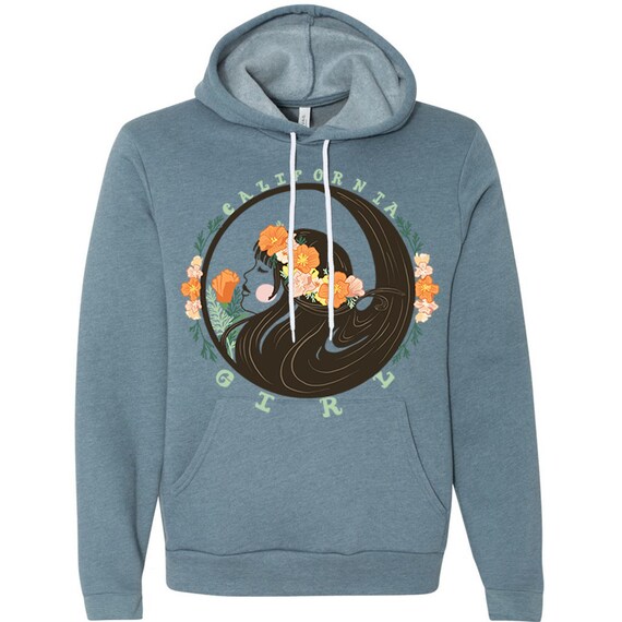 California Flower Girl Pullover Hoodie California Flower Girl Pullover Hoodie