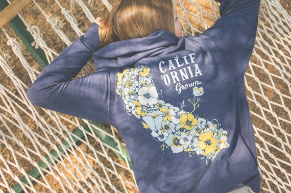 California Grown Poppies Pullover Hoodie California Grown Poppies Pullover Hoodie