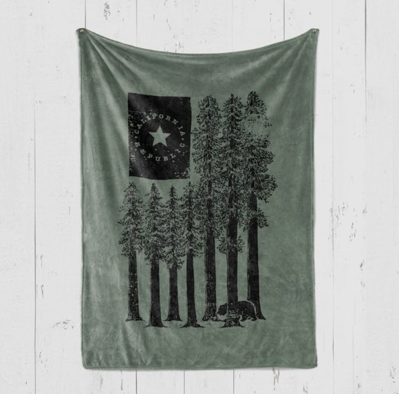 California Redwoods Flag Blanket California Redwoods Flag Blanket