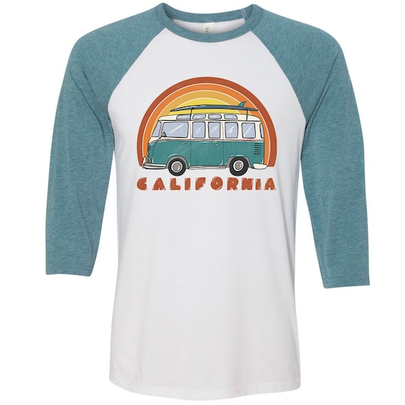 California Surf Van Baseball Tee California Surf Van Baseball Tee