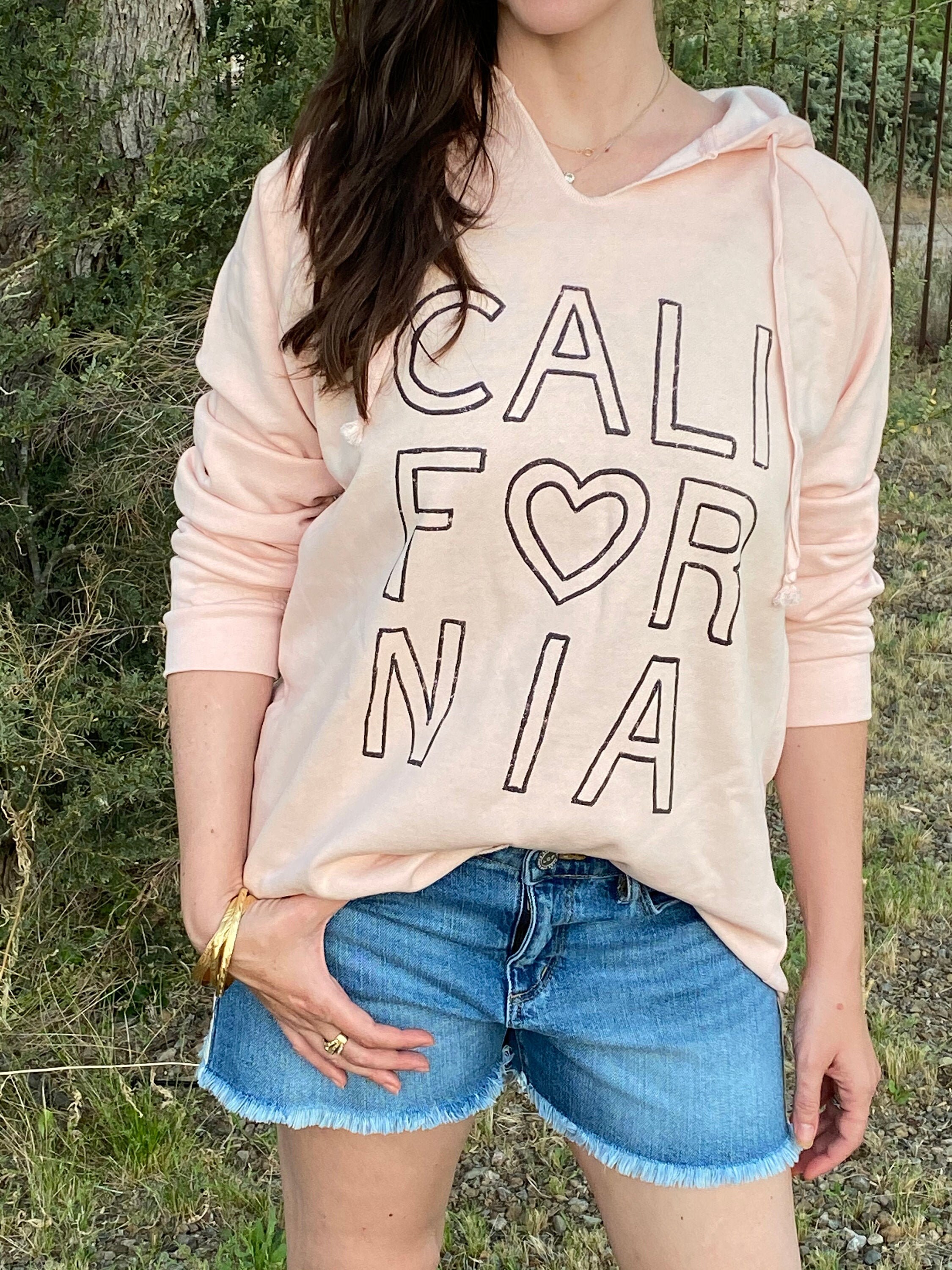 California Love Hoodie Heart 70's Retro Beach Cali Girl - Etsy Canada