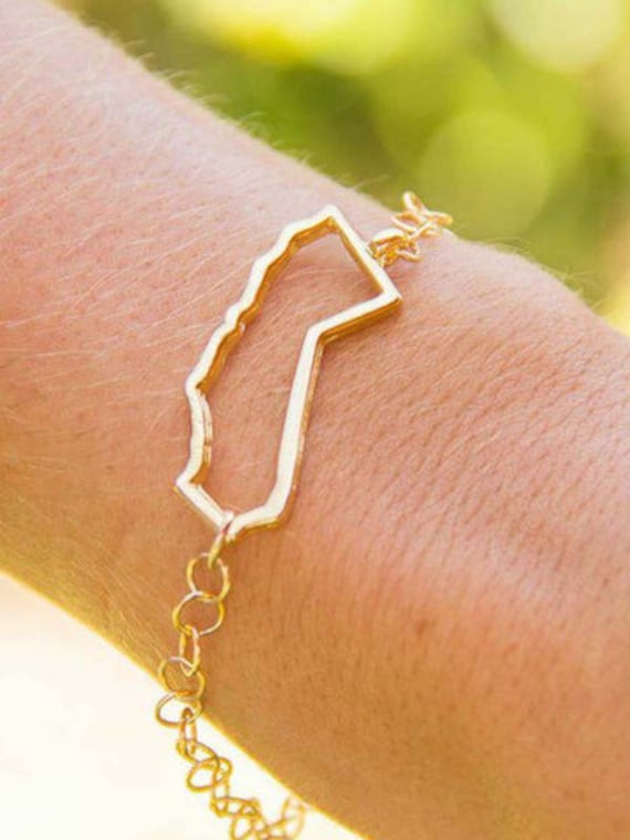 Gold Outline California Bracelet Gold Outline California Bracelet
