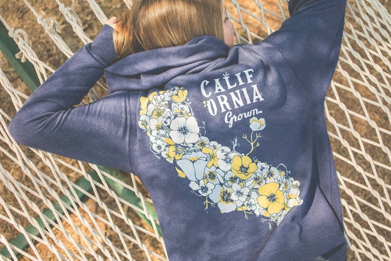 California Grown Poppies Pullover Hoodie California Grown Poppies Pullover Hoodie