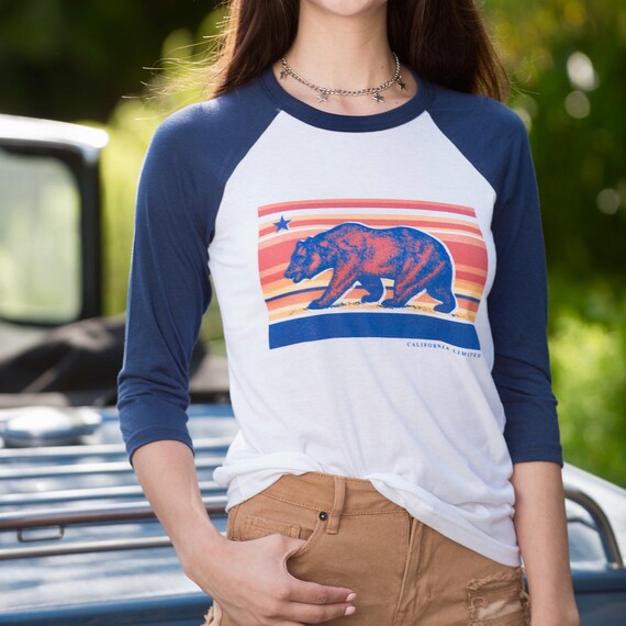 California Star Flag Raglan Hoodie California Star Flag Raglan Hoodie