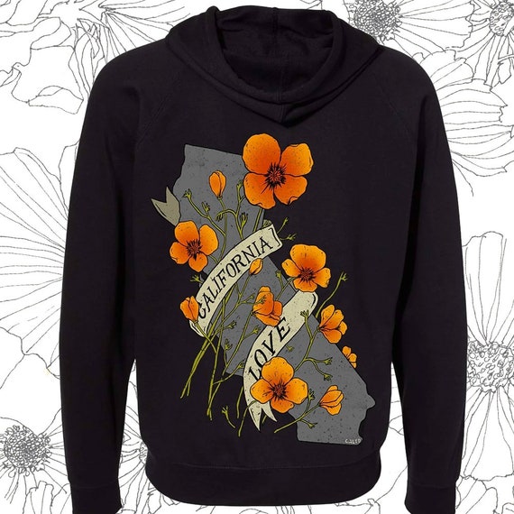 California Girl T-Shirt Cali Poppy Flower Tee Shirt California Girl T-Shirt Cali Poppy Flower Tee Shirt