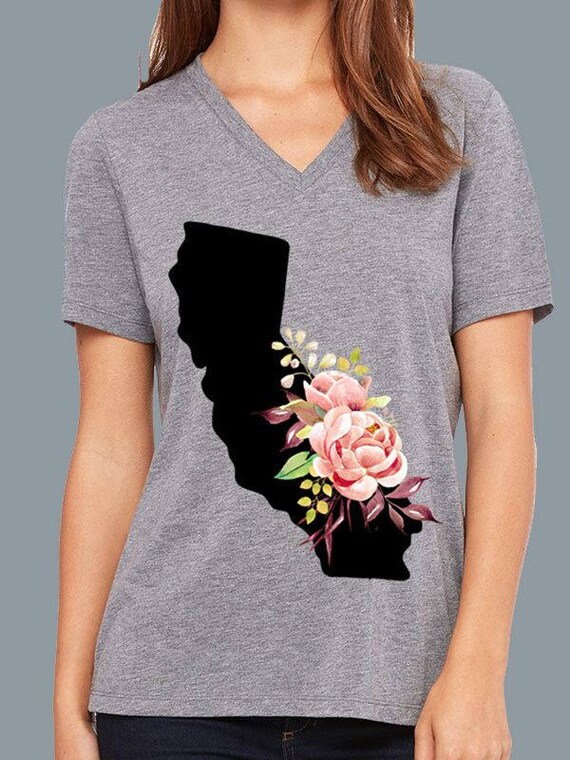 California Rose V-Neck Tee California Rose V-Neck Tee