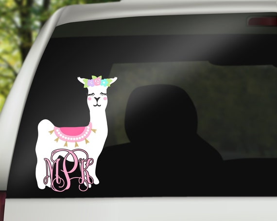 llama car decal