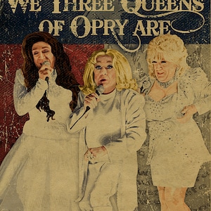 Sordid Wedding Earl Brother Boy Ingram as Tammy, Dolly and Loretta. 12x18. Kraft paper. Texas. Cult Movie. Campy. Art. Gay. Drag Queen