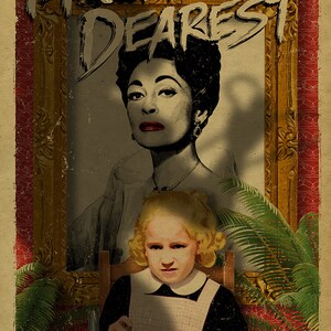 Mommie Dearest poster. Faye Dunaway. Joan Crawford. 12x18. Kraft paper. Cult Movie. Campy. Art. Print. Gay. Drag. Wire hangers. Christina