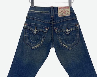 True Religion #803 Jeans Size 26 W26 L31 Bootcut Twisted Seams Low Rise Women Pants New Age Cowboys USA Made