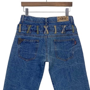 El John Jeans Size 30 W30xL30 El John Handcrafted Denim Jeans El John Japanese Double Waist Punk Bondage Goth Pants Multi Zipper