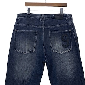 Sean John Jeans Größe 36 W37xL33.5 Sean John Baggy Denim Jeans Gesticktes Logo Hip Hop Skateboards Jeans Lose Hose