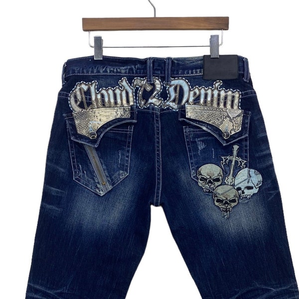 Cloud 72 Jeans Size 36 W36xL33.5 Cloud 72 Punk Grunge Denim Jeans Distressed Jeans