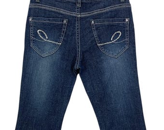 Evisu Donna Bootcut Jeans Low Waist Tapered Pants Made in