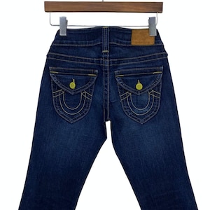 True Religion Joey  Flare Pants | Size 25 W25 L30.5 | Twisted Seam | Made in USA | Vintage Denim | Low Rise Jeans | Women Jeans