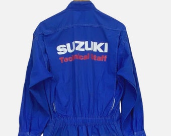 Suzuki Overalls Size 34 W34xL30 Suzuki Tecnical Staff Coveralls Japanese Motorsport Workwear Coveralls JDM Workwear