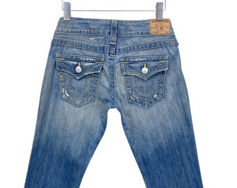 Size 27 True Religion Bootcut Ripped Jeans W29 L32 Low Waist Size 27 True Religion Bootcut Ripped Jeans W29 L32 Low Waist