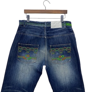 Xanthous Jeans Size 35 W35xL32 Xanthous Baggy Denim Jeans Xanthous Baggy Hip Hop Skateboards Jeans Loose Pants