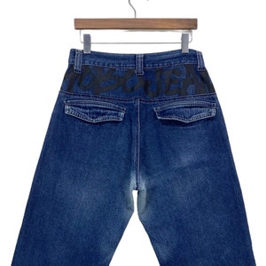 HOBO Pants Size W32xL30.5 Hobo Baggy Pants Hobo Skateboards Hip Hop Baggy Loose Jeans Pants Distressed Dirty Blue
