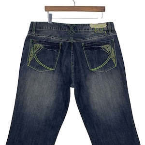 PEPE Jeans Size 40 W40xL32.5 Vintage Pepe Denim Jeans Pepe Vintage Baggy Hip Hop Skateboards Distressed Jeans Embellished Pants