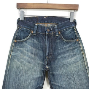 45rpm Jeans Size W25xL24 R by 45 Rpm Indigo Denim Jeans 45rpm Distressed Dirty Blue Indigo Jeans Pants Japan Made