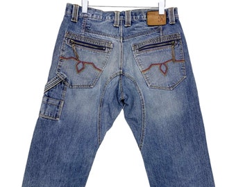 パンツ BOSS Baggy Denim Pants W32L32 Vintage BOSS Baggy Jeans W32 L30.5: Hip Hop Skate Denim - Etsy