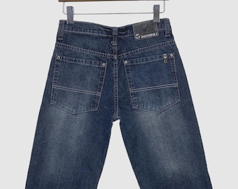 Vtg Southpole Jeans Mens Sz 32x32 Black Faded Baggy Wide Leg