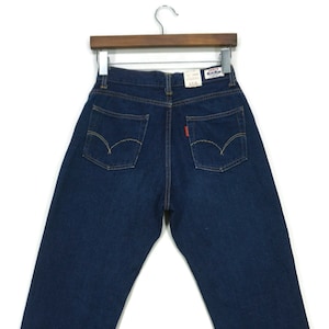 Blauwblauwe jeans maat 29 B28 x L28 dames blauwe blauwe denim jeans HRM westerse Japanse rechte pijpen hoog getailleerde jeans broek Japan gemaakt