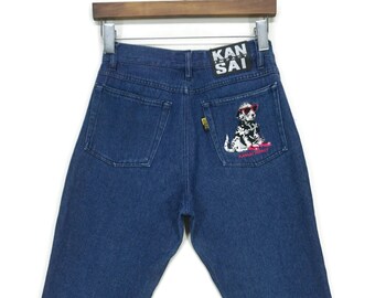 Evisu Donna Bootcut Jeans Low Waist Tapered Pants Made in