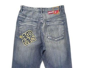 Akademiks Baggy Jeans, Hip Hop Skateboard Denim (W34 x L33)