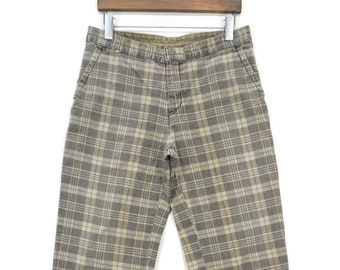 X-Girl Japan Plaid Cotton Pants, Faded Punk Style (33" Waist)