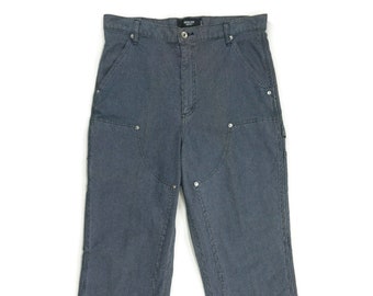 Devilock Double Knee Hickory Workwear Carpenter Hip Hop Skateboards Jeans Dungarees Pants Size XXL