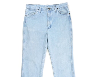 Wrangler 936GBH Vintage Faded Wash Rodeo Distressed Jeans Size 34
